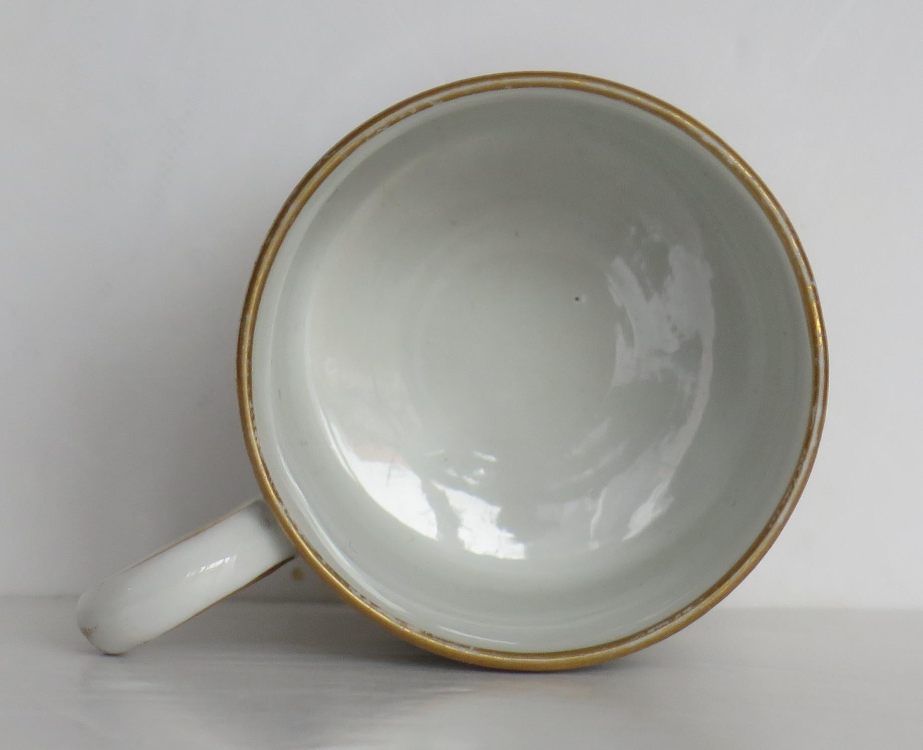 Georgian Worcester Barr Porcelain Coffee Can in Cornflower Pattern, circa 1800 1