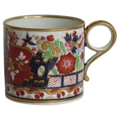 Georgian Worcester BF&B Porcelain Coffee Can in Imari Fence Pattern, circa 1810