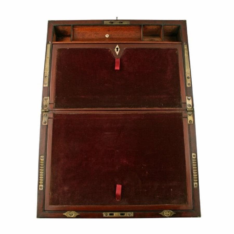 European Georgian Writing Box by Hicks of London, 19th Century For Sale