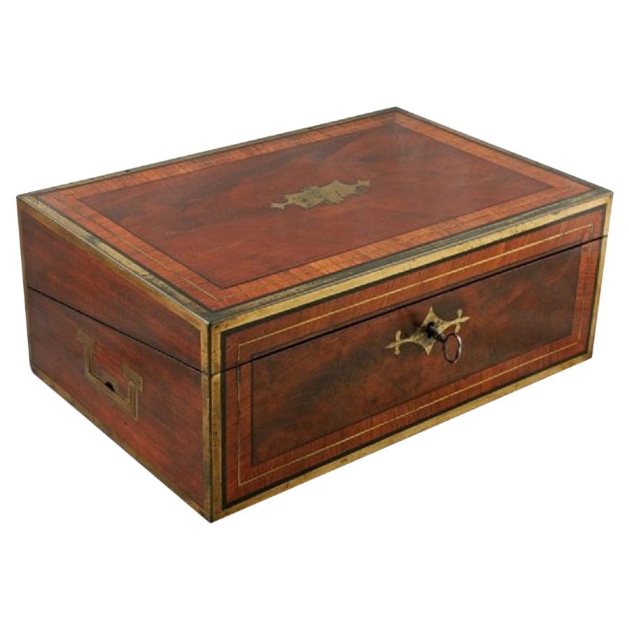 Georgian Writing Box by Hicks of London, 19th Century For Sale