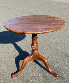 Georgian Yew Wood Circular Tripod Table