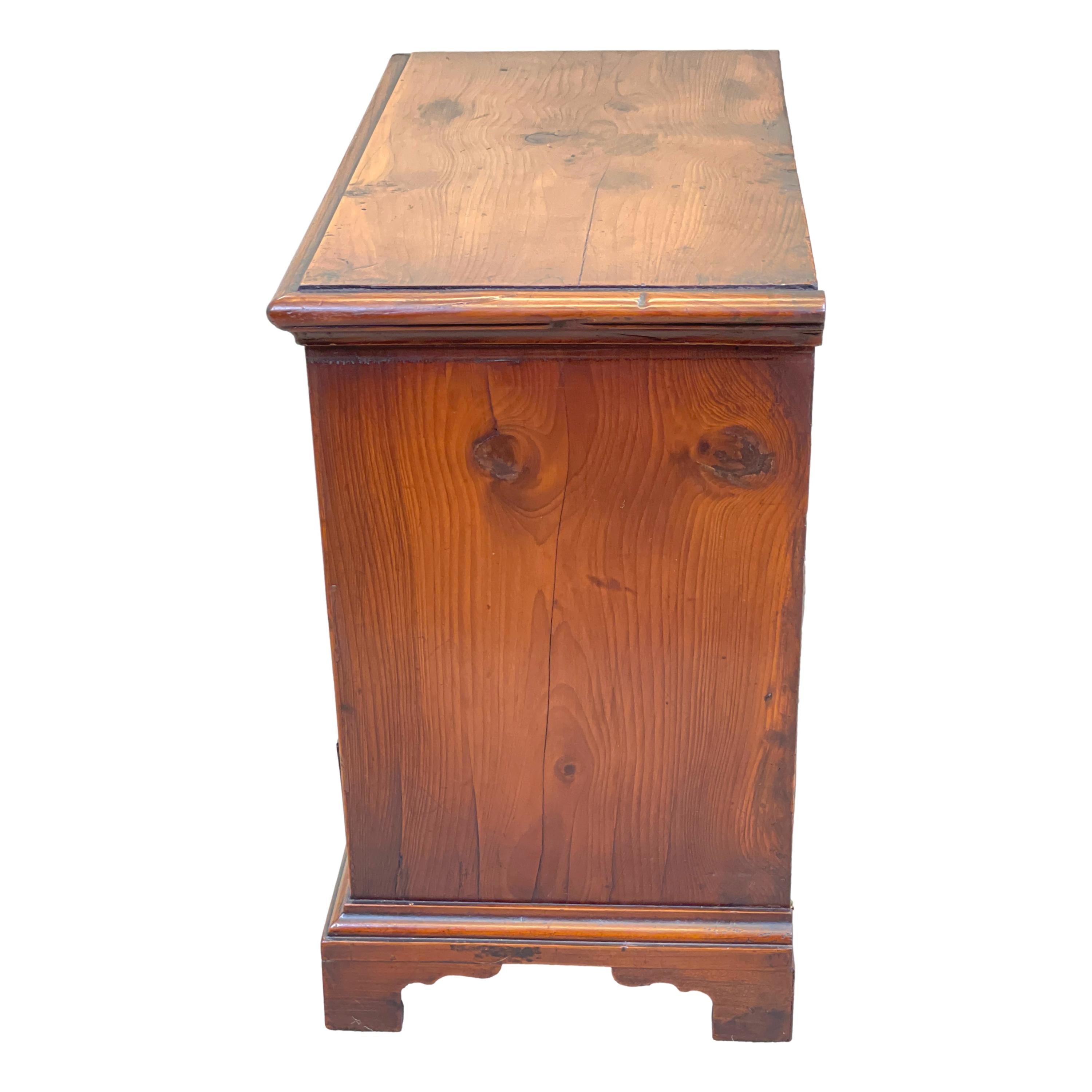 Georgian Yew Wood Miniature Chest of Drawers For Sale 3