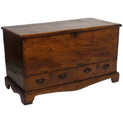 Georgian Yew Wood Trunk Chest, English, 18th Century