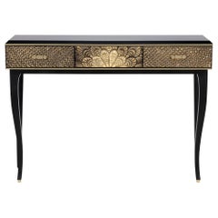Georgiana Console with Gold-Plated Brass