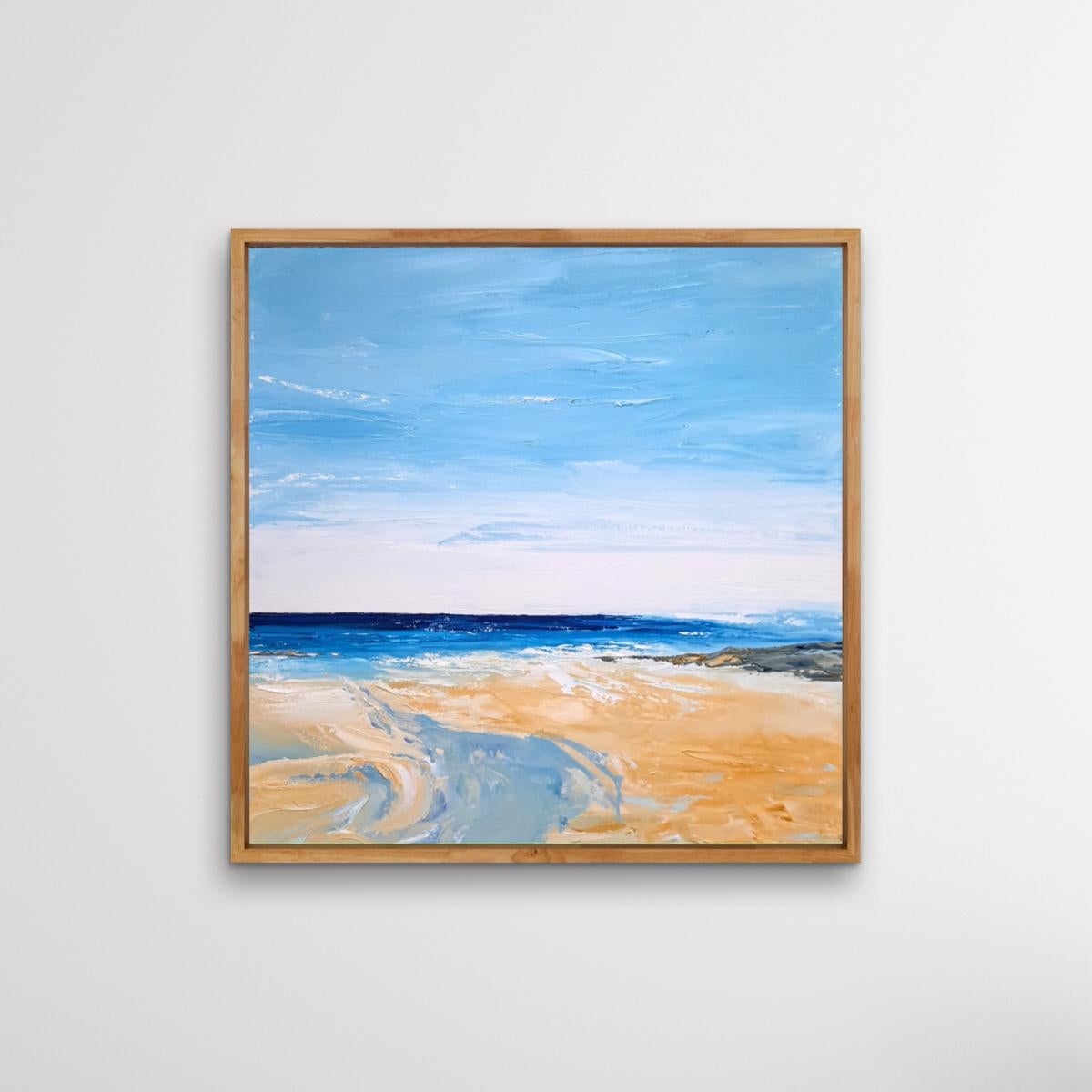 Beautiful Bude por Georgie Dowling, Paisaje marino y costero, Paisaje artístico - Painting Contemporáneo de Georgie Dowling 