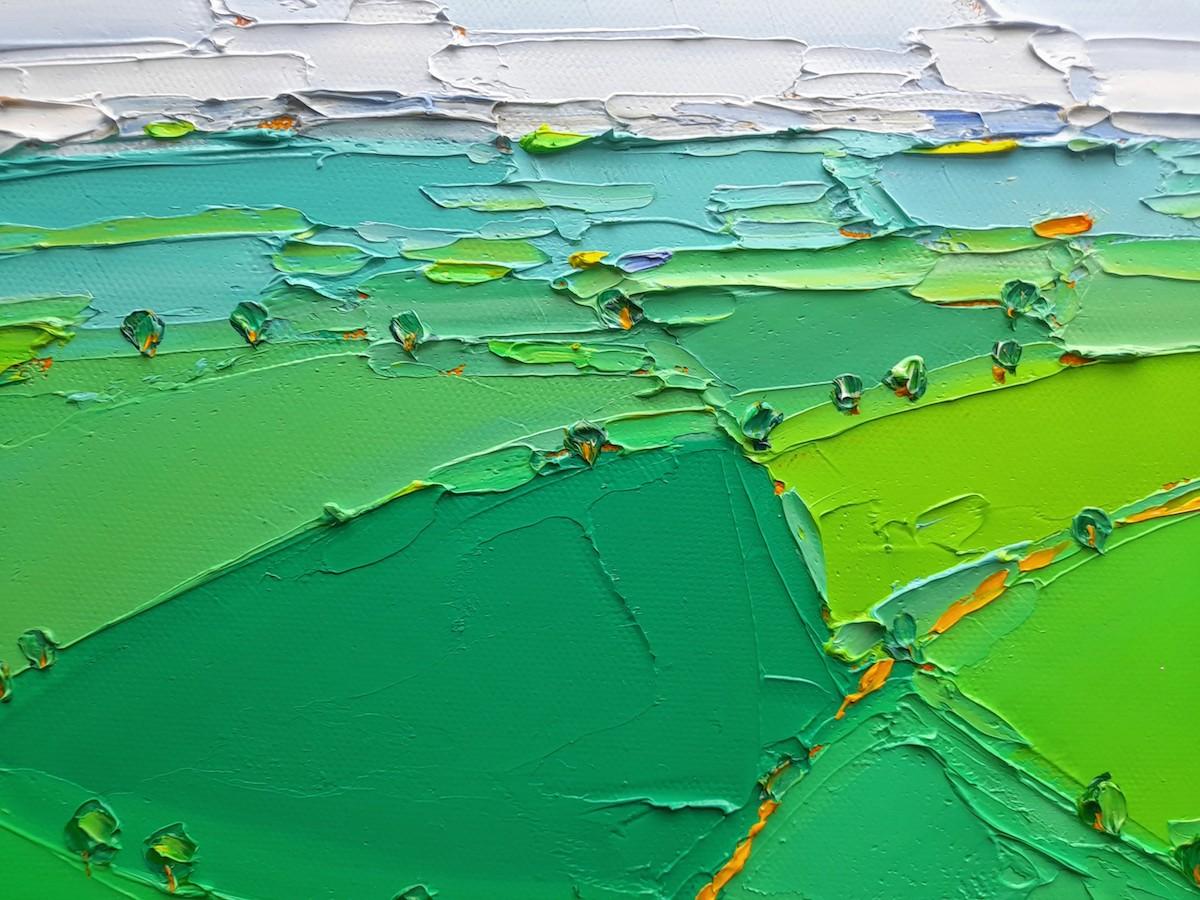 Cotswold Fields II, Original painting, Contemporary artist, Cotswold art, 2022 For Sale 1