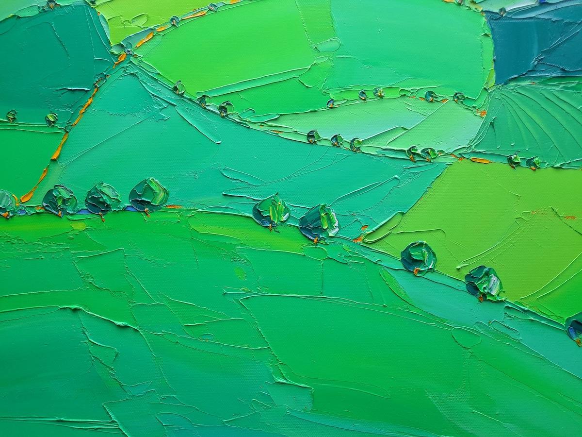 Cotswold Fields II, Original painting, Contemporary artist, Cotswold art, 2022 For Sale 2