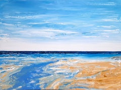 Incoming tide, Summerleaze Beach by Georgie Dowling, Contemporary landscape art