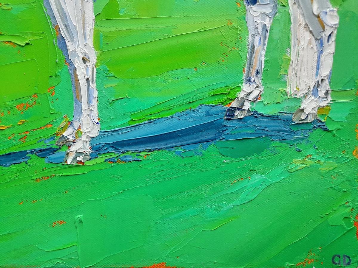 Last Resort (White Horse), Georgie Dowling, Original painting, Equestrian art For Sale 2