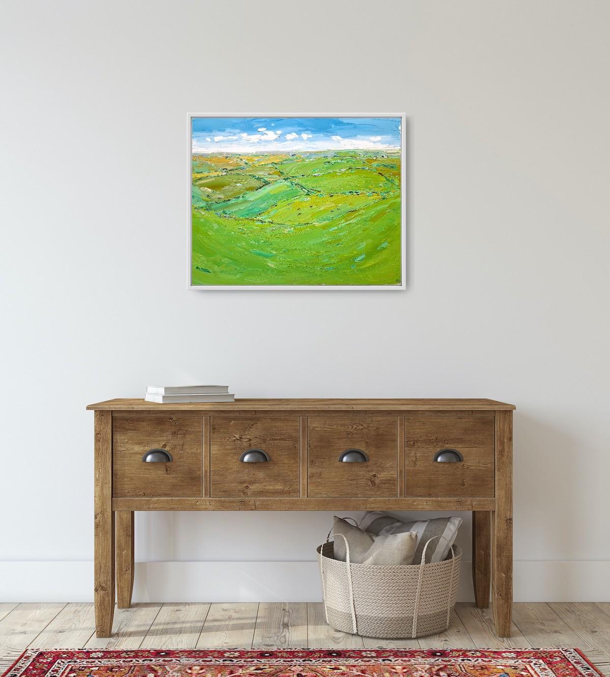 Rolling Hills near Banbury  by Georgie Dowling, original painting, landscape art For Sale 1