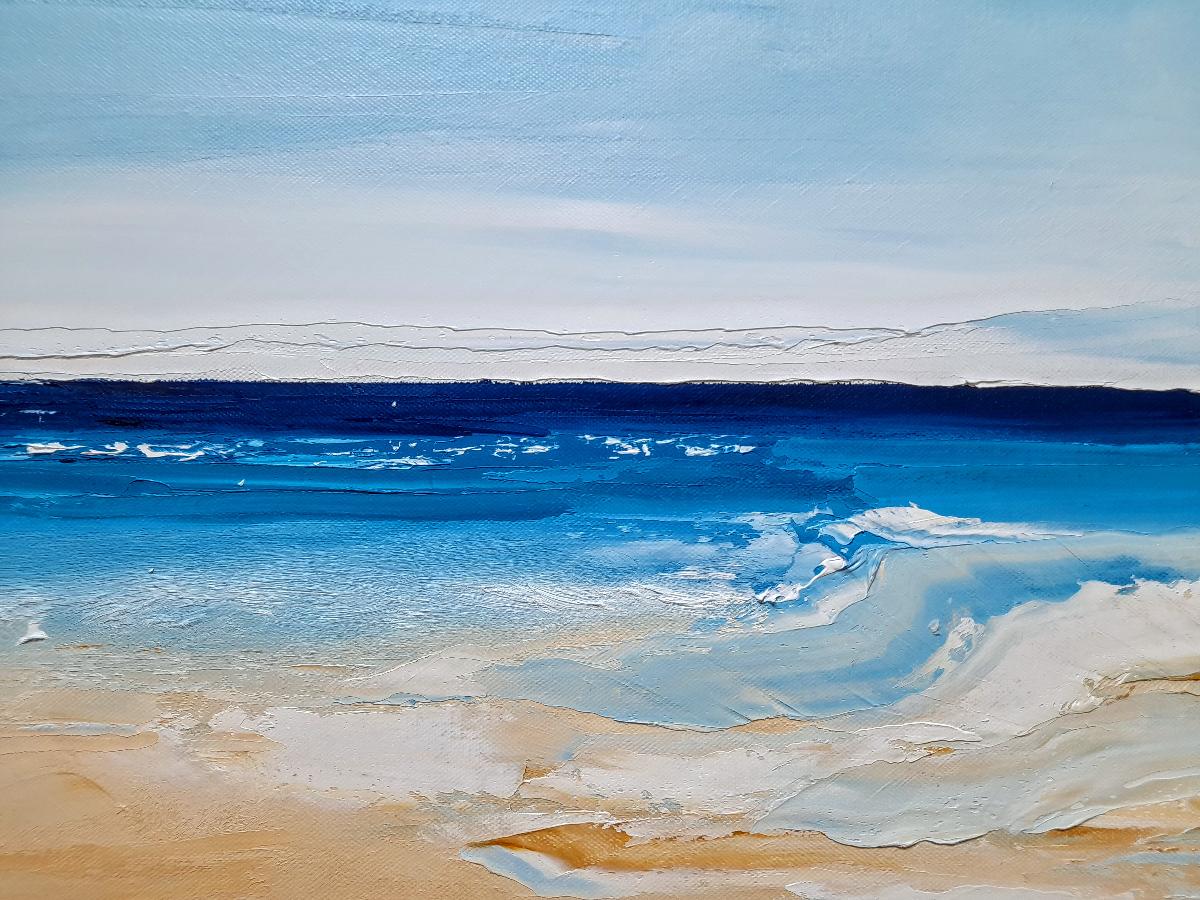 Serenity par Georgie Dowling [2022]
original et signé à la main par l'artiste 
Peinture à l'huile sur toile
Taille de l'image : H:90 cm x L:90 cm
Taille complète de l'œuvre non encadrée : H:90 cm x L:90 cm x P:4cm
Vendu sans cadre
Veuillez noter que