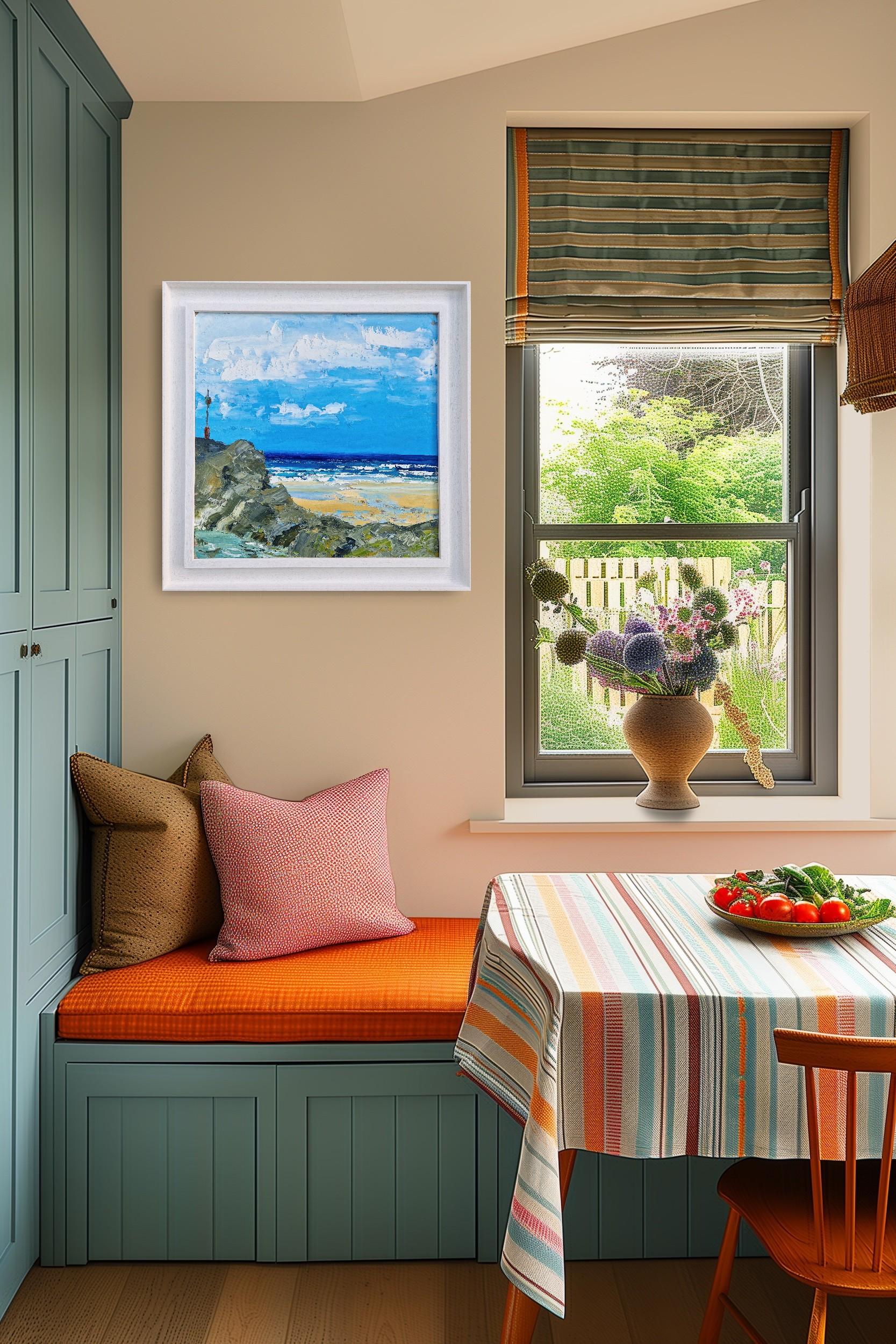 Tommy's Pit, Bude Breakwater, Originalgemälde, Zeitgenössischer Künstler – Painting von Georgie Dowling 