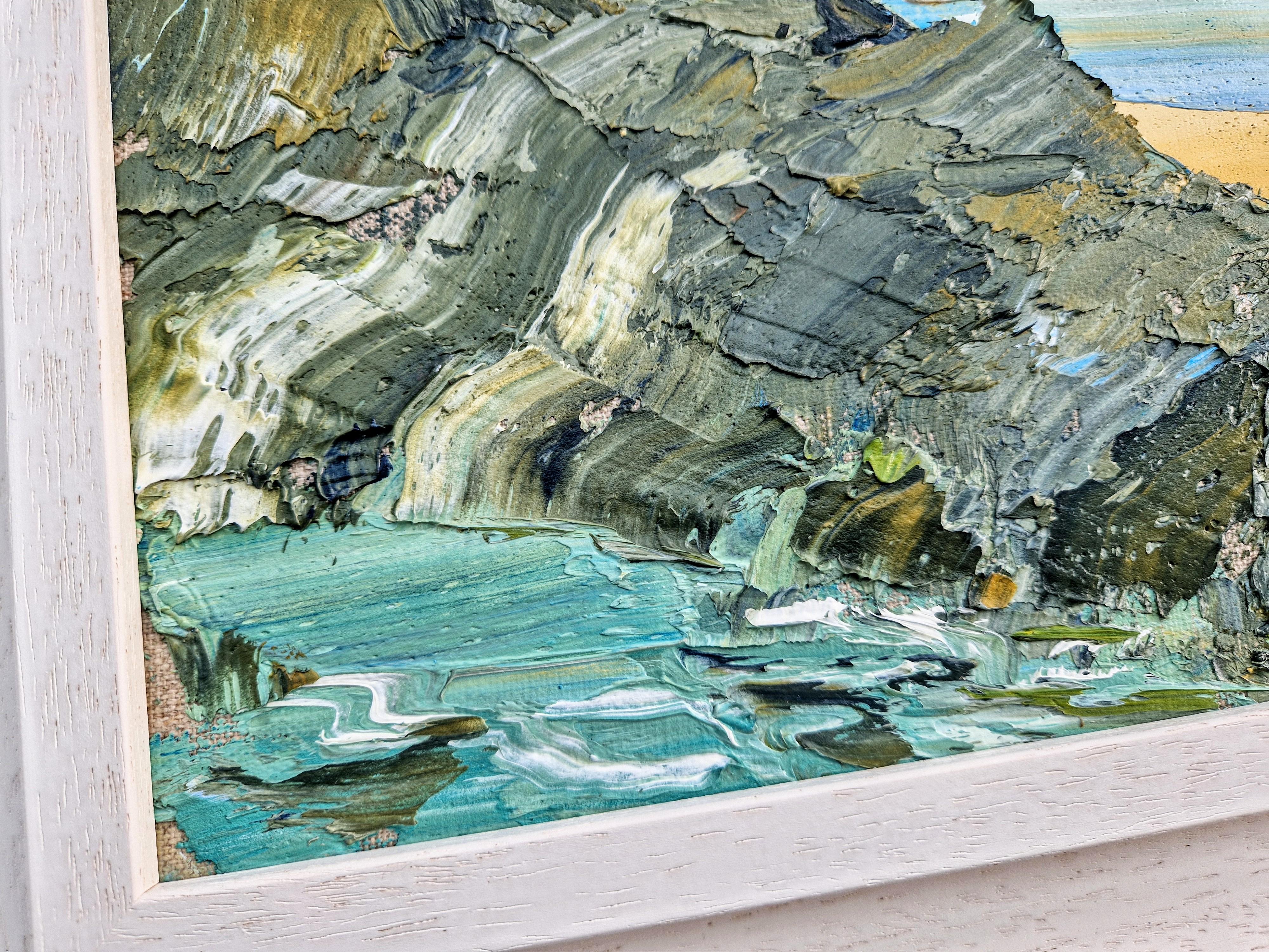 Tommy's Pit, Bude Breakwater, Originalgemälde, Zeitgenössischer Künstler im Angebot 3