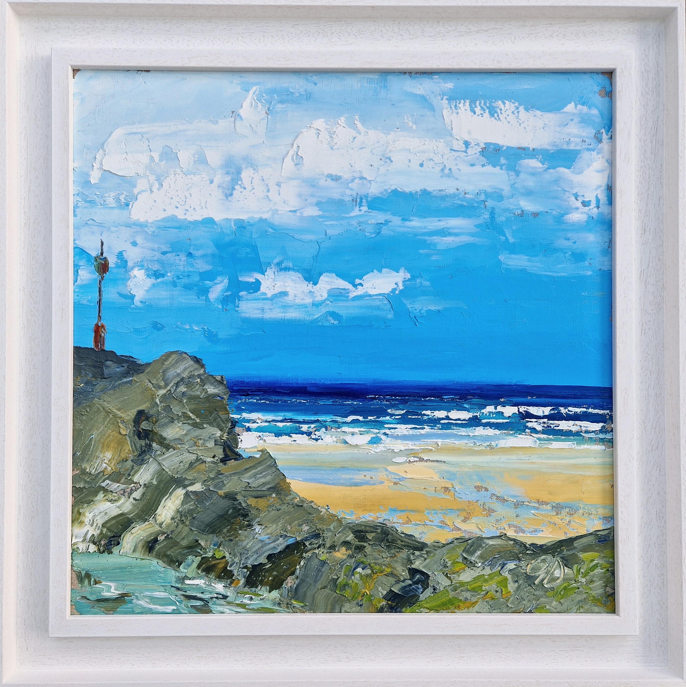 Georgie Dowling  Abstract Painting – Tommy
s Pit, Bude Breakwater, Originalgemälde, Zeitgenössischer Künstler