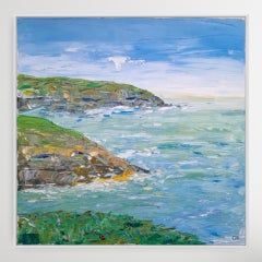 Pedn Vounder Coastal Path View, Georgie Dowling, Original Oil Painting