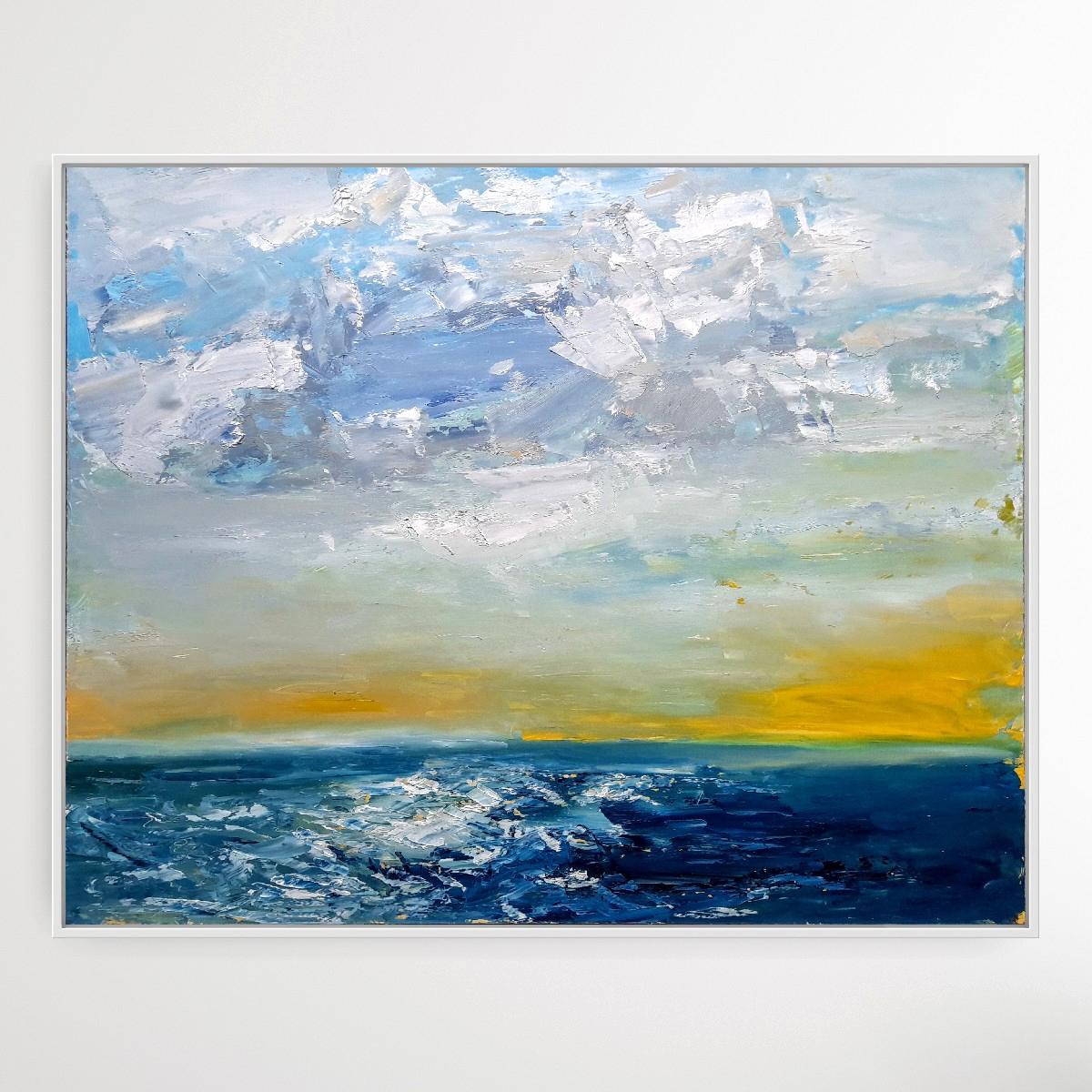 Ondulaciones incandescentes II de Georgie Dowling, Paisaje y arte costero, Impasto 2