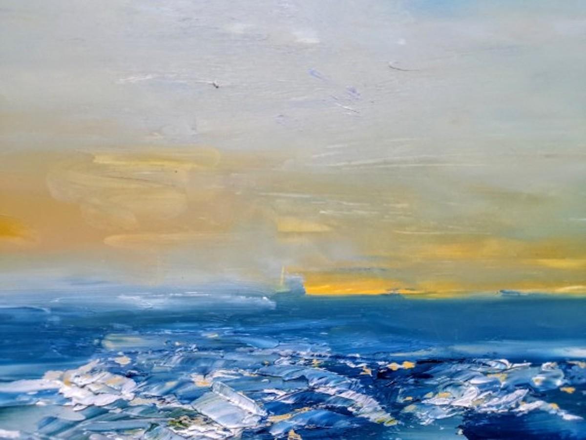 Ondulaciones incandescentes II de Georgie Dowling, Paisaje y arte costero, Impasto 4