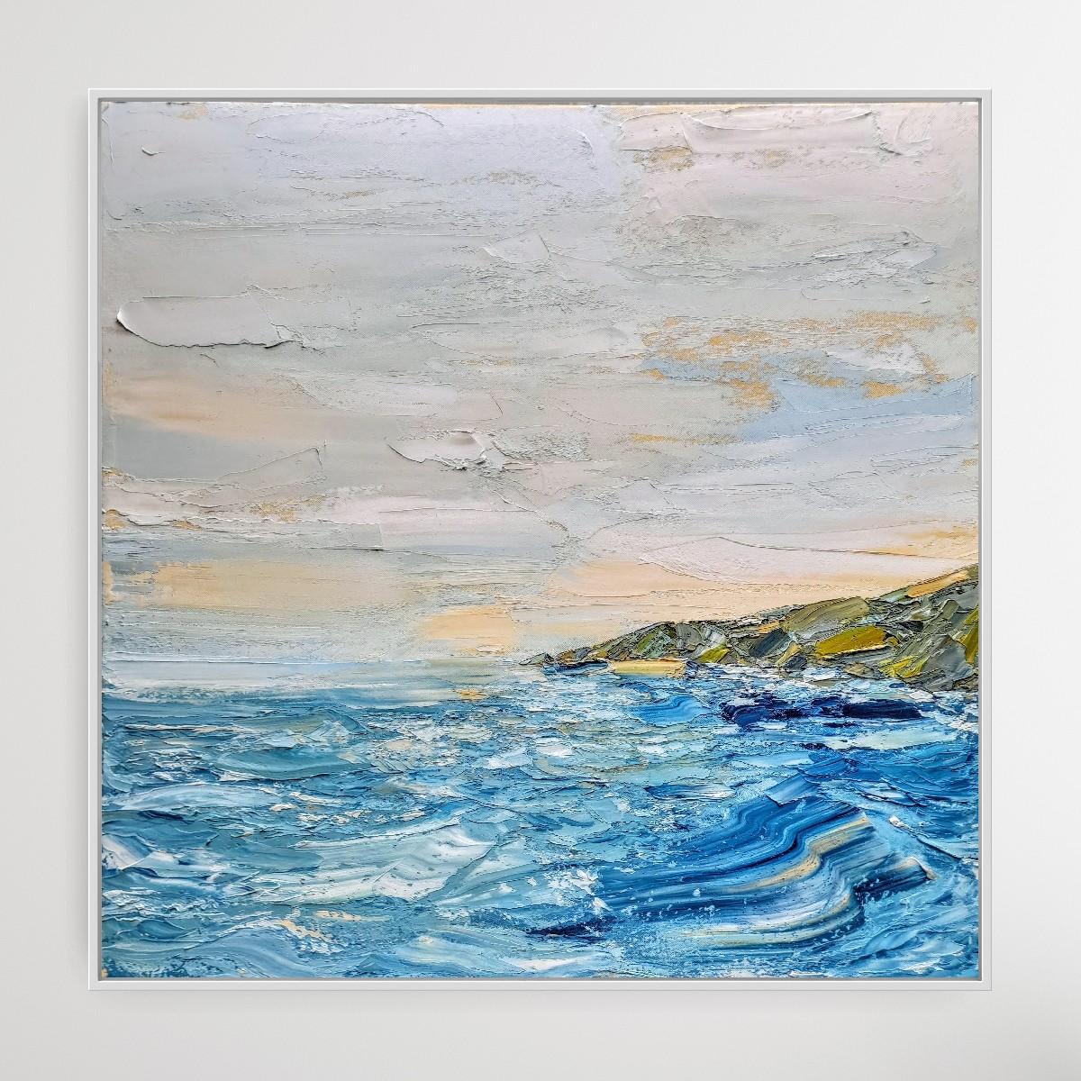 At home in the headlands, Cornwall, peinture originale, Contemporary, Seascape - Impressionnisme Painting par Georgie Dowling
