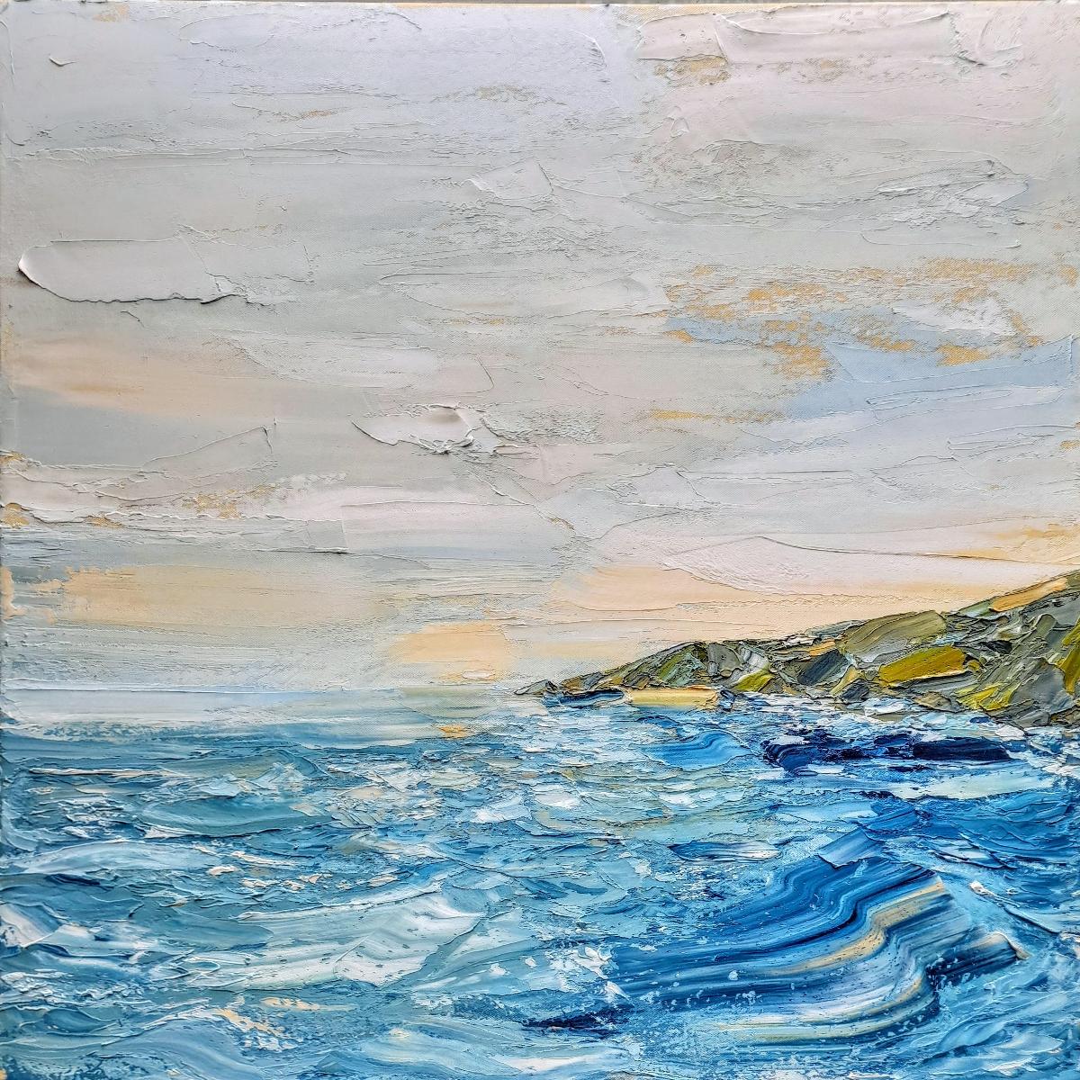 At home in the headlands, Cornwall, peinture originale, Contemporary, Seascape