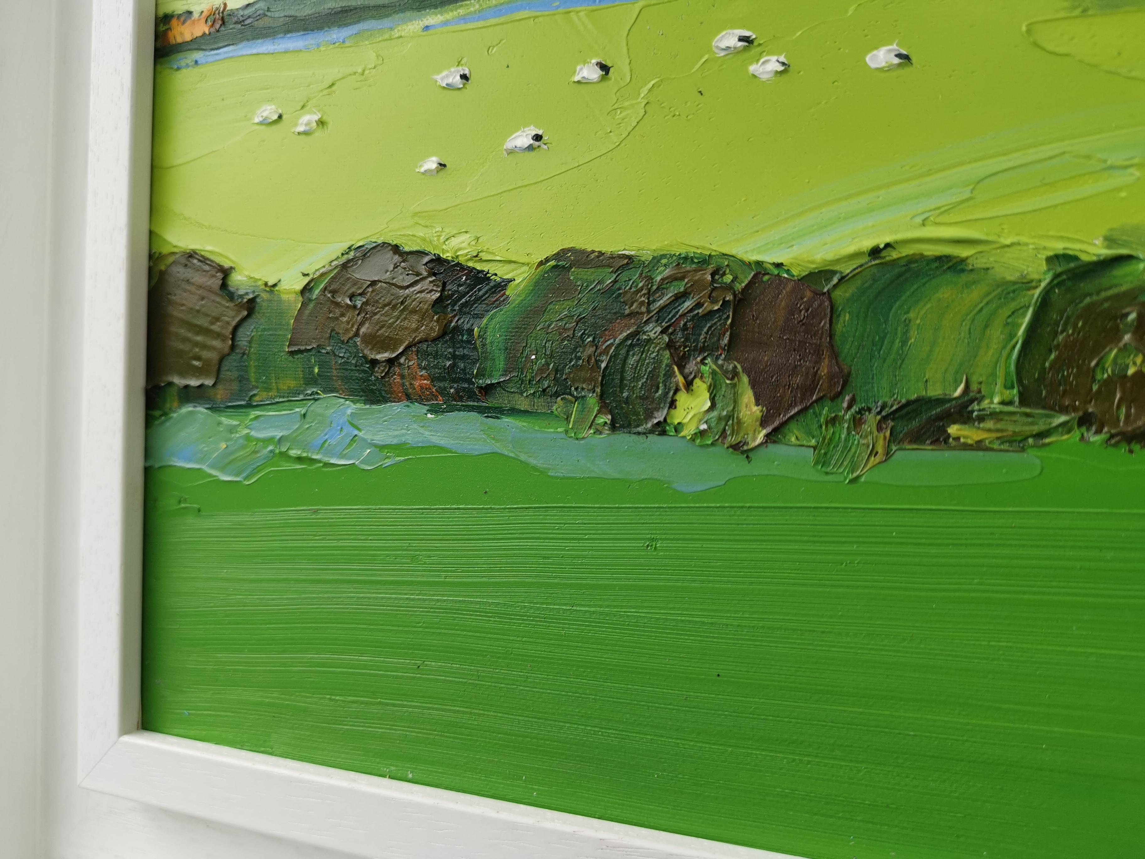 Autunno nelle Cotswolds, Pittura di paesaggio originale, Olio su tavola 8