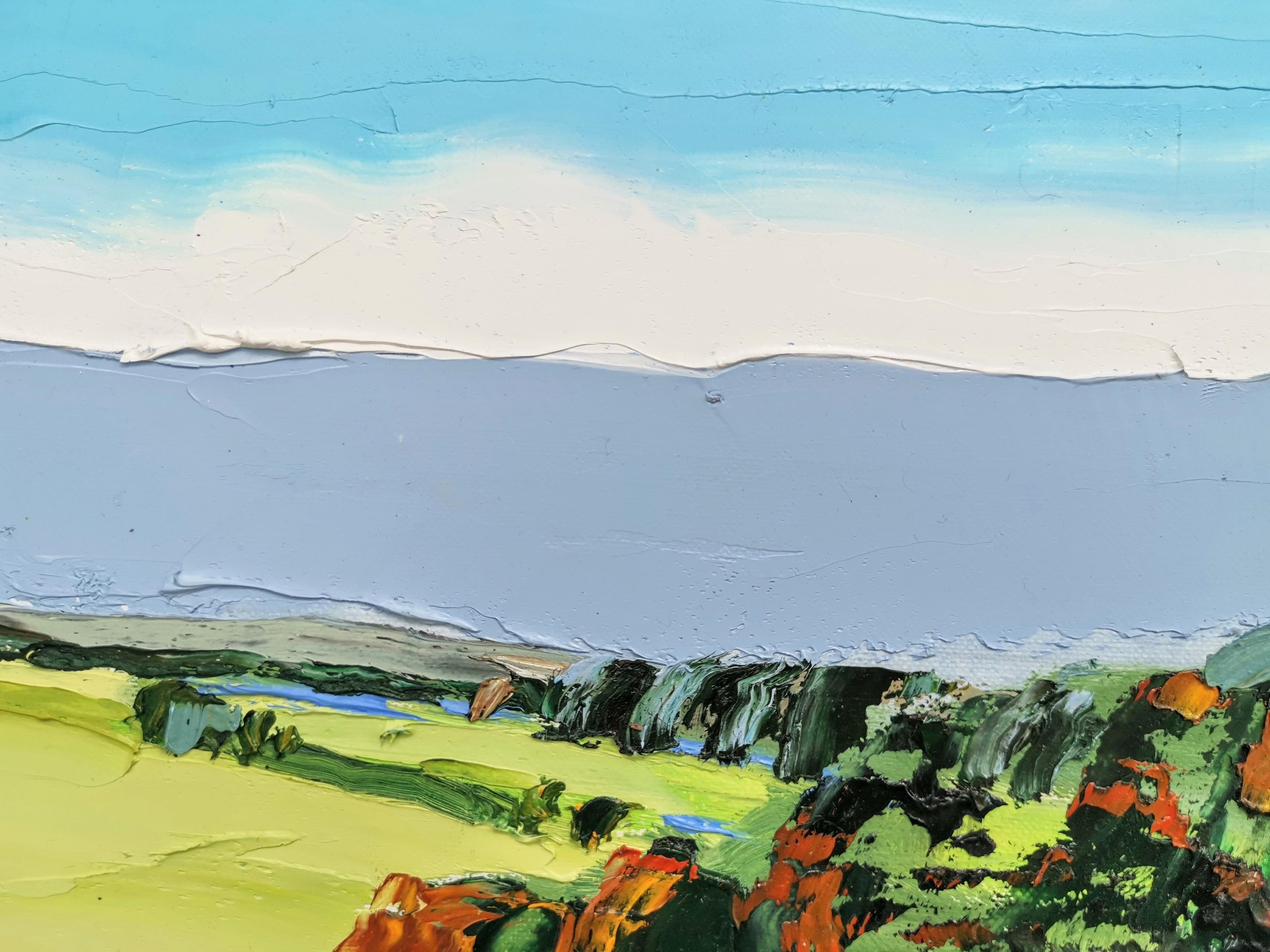 Autunno nelle Cotswolds, Pittura di paesaggio originale, Olio su tavola 9