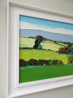 Autumn in the Cotswolds, Original Landscape Painting, Oil on Board