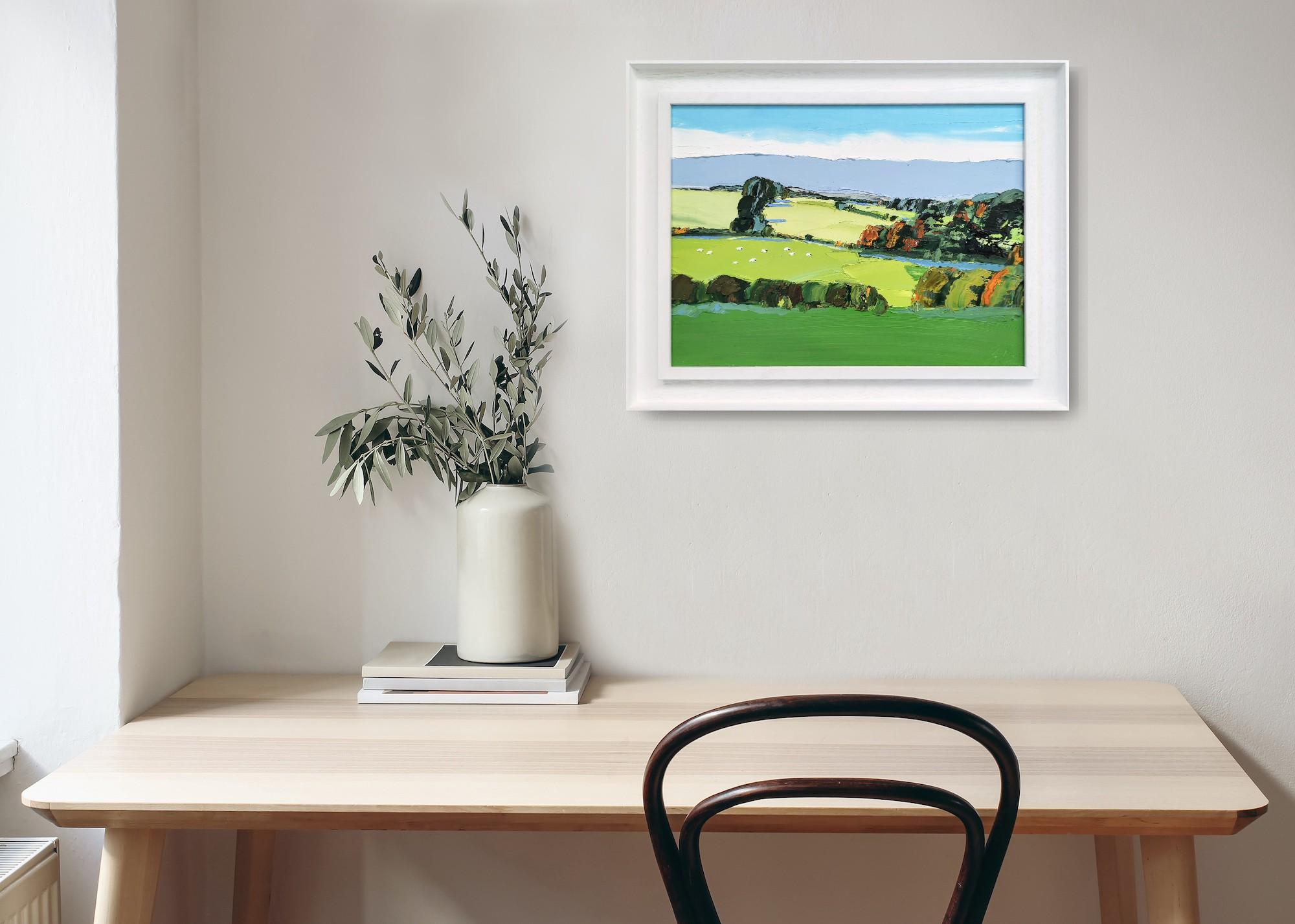 Autunno nelle Cotswolds, Pittura di paesaggio originale, Olio su tavola 1
