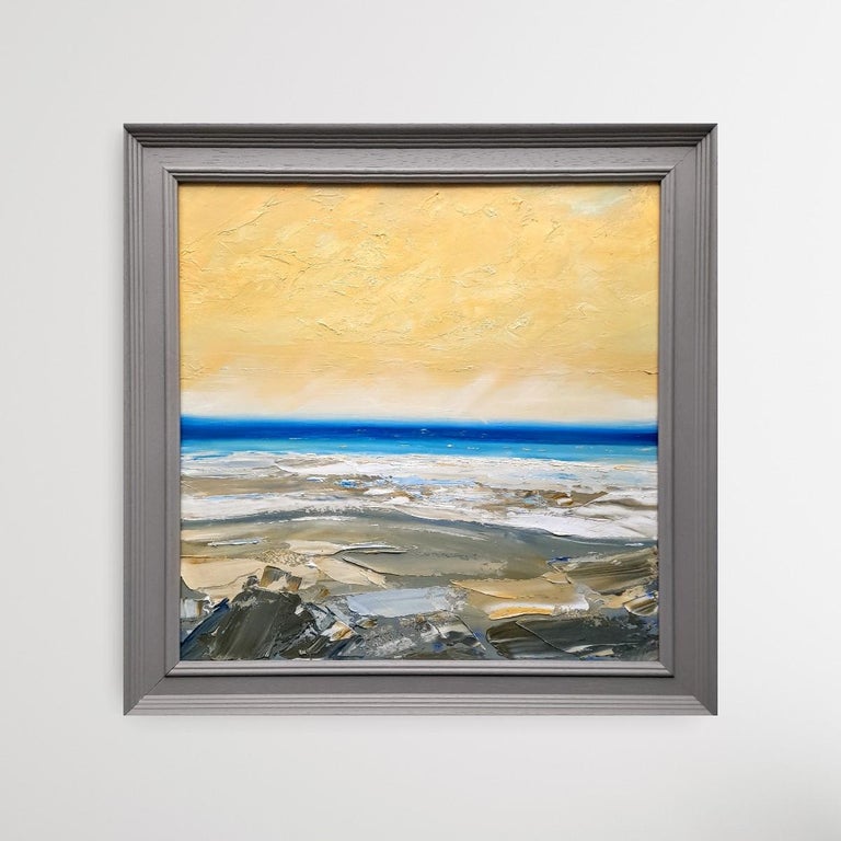 Dowling Eventide, Warm Seascape Artwork, Contemporary Framed