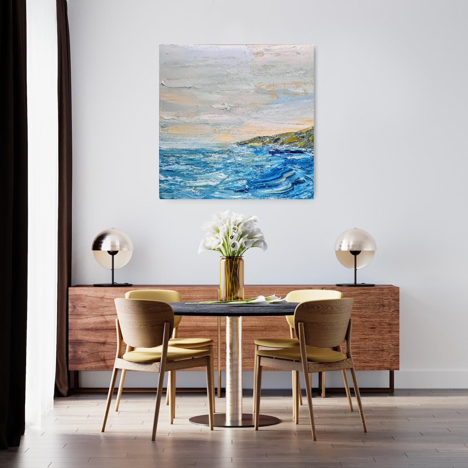 Georgie Dowling, « At Home in the Headland », peinture de paysage marin de style impressionniste en vente 1
