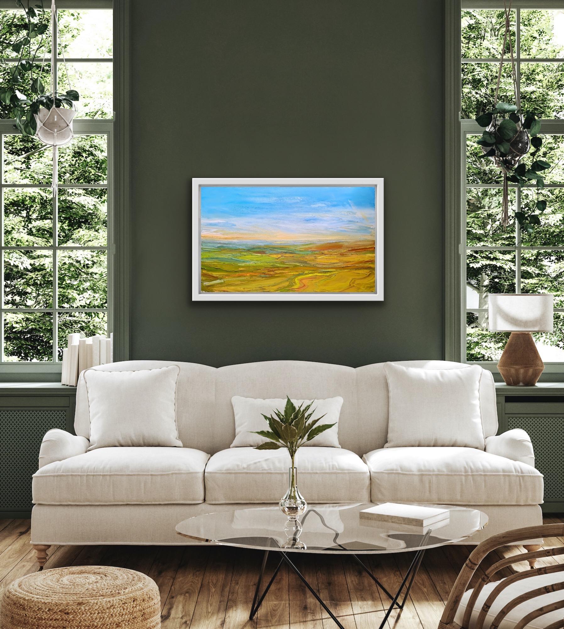 Georgie Dowling, Morning Through Dartmoor, peinture de paysage Panoramic en vente 8