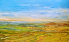 Georgie Dowling, Morning Through Dartmoor, peinture de paysage Panoramic