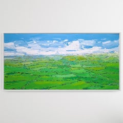 Georgie Dowling, Patchwork Fields in the Summer, Original landscape painting