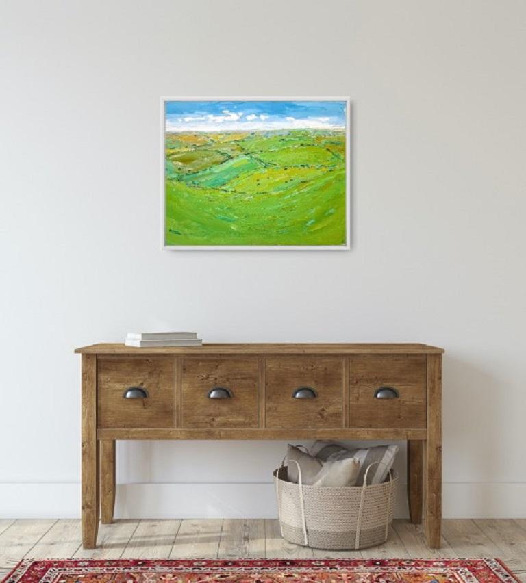 Georgie Dowling, Rolling hills near Banbury, Original landscape painting For Sale 3