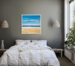 Georgie Dowling, Serenity at Summerleaze Beach, Original Painting of the Sea