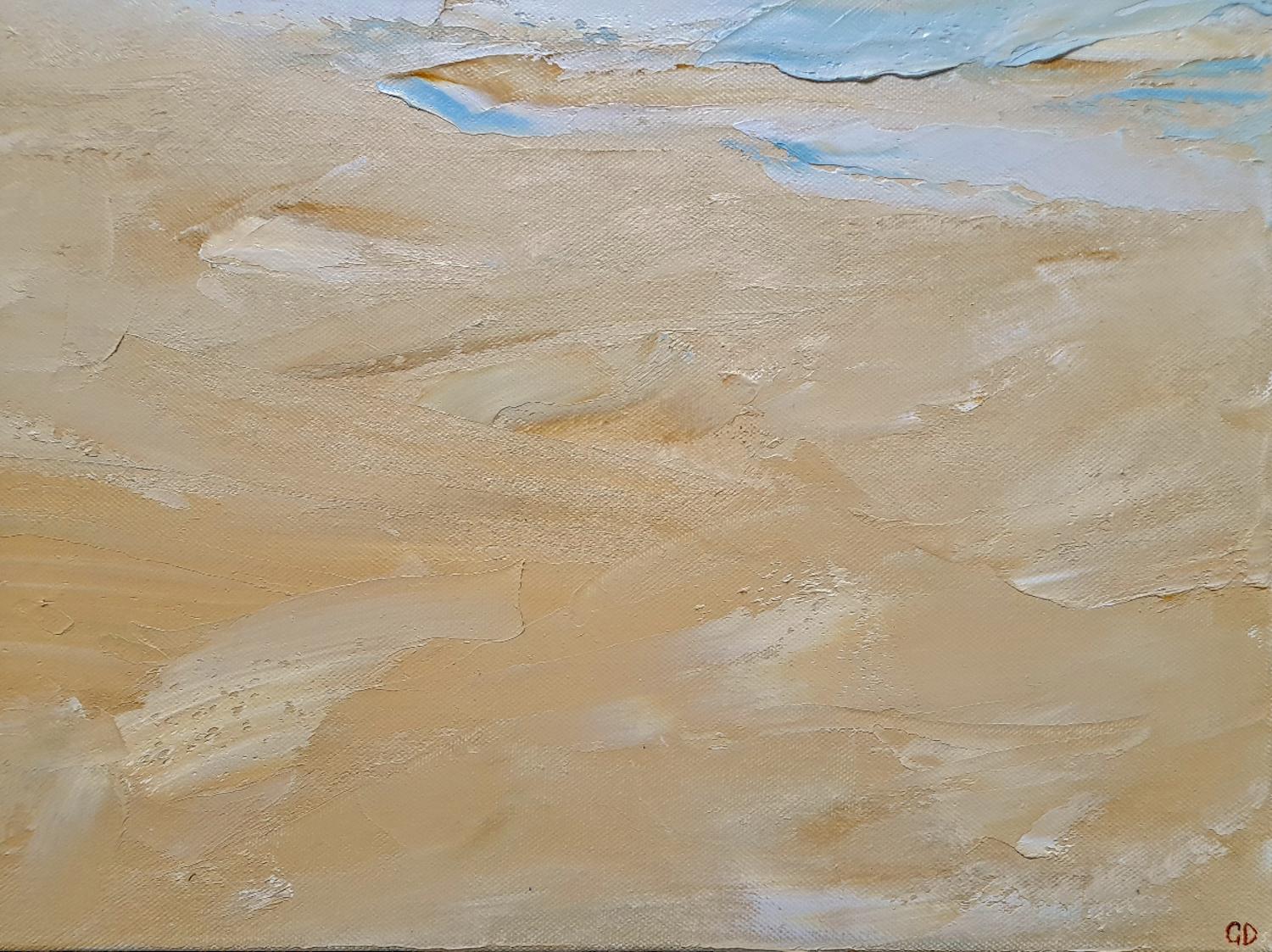 Georgie Dowling, Serenidad en la playa de Summerleaze, Pintura original del mar en venta 6