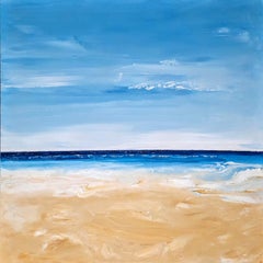 Georgie Dowling, Serenity at Summerleaze Beach, Original Painting of the Sea