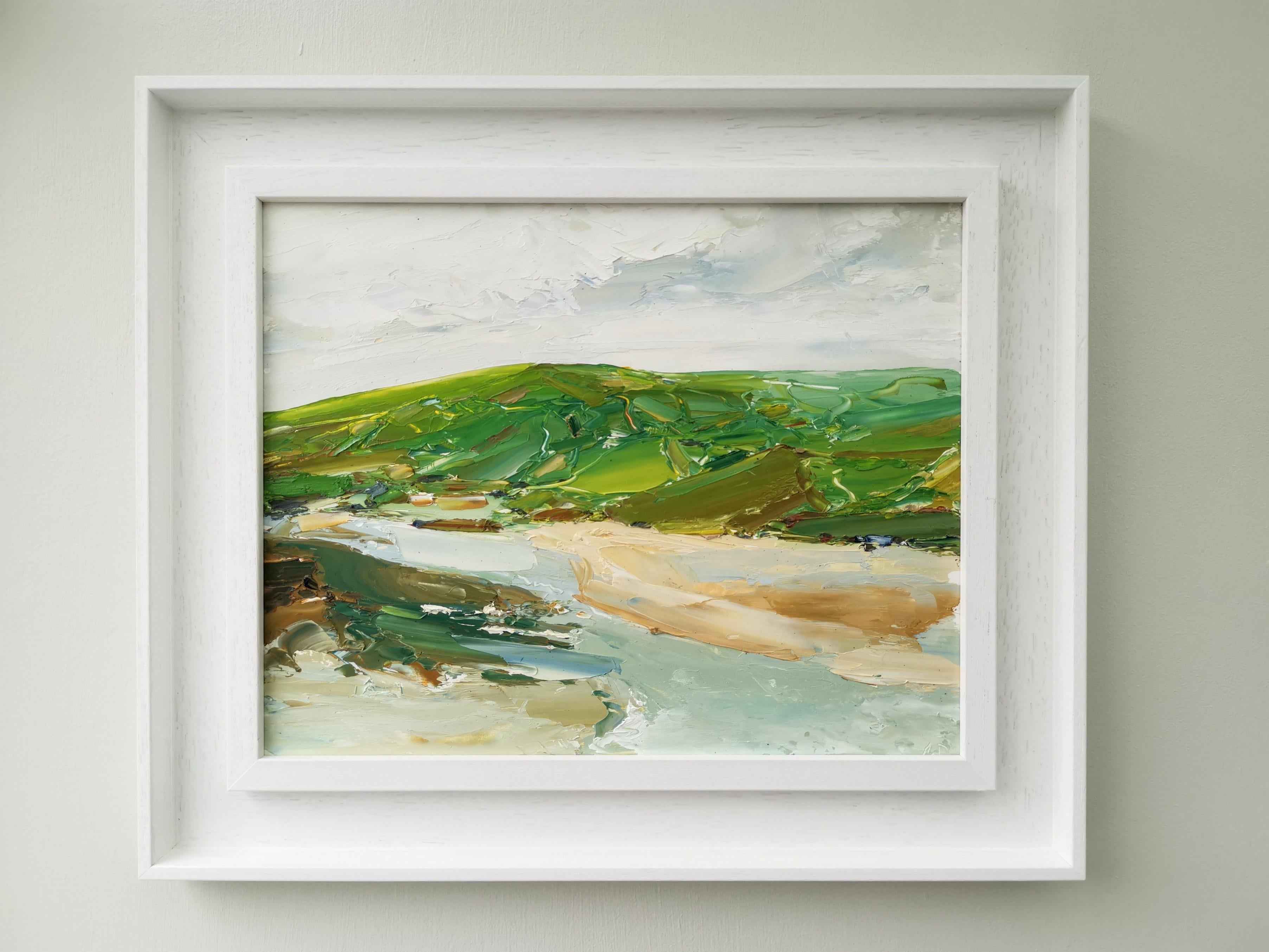 Un dipinto a olio realizzato en plein air con vista sull'estuario del Teifi a Gwbert, nel Wales occidentale.

Pittura a olio su tavola
34 H. x 40 L. x 3 P. cm (13,39 x 15,75 x 1,18 pollici)
Venduto incorniciato

DIMENSIONE: 
Dimensioni
