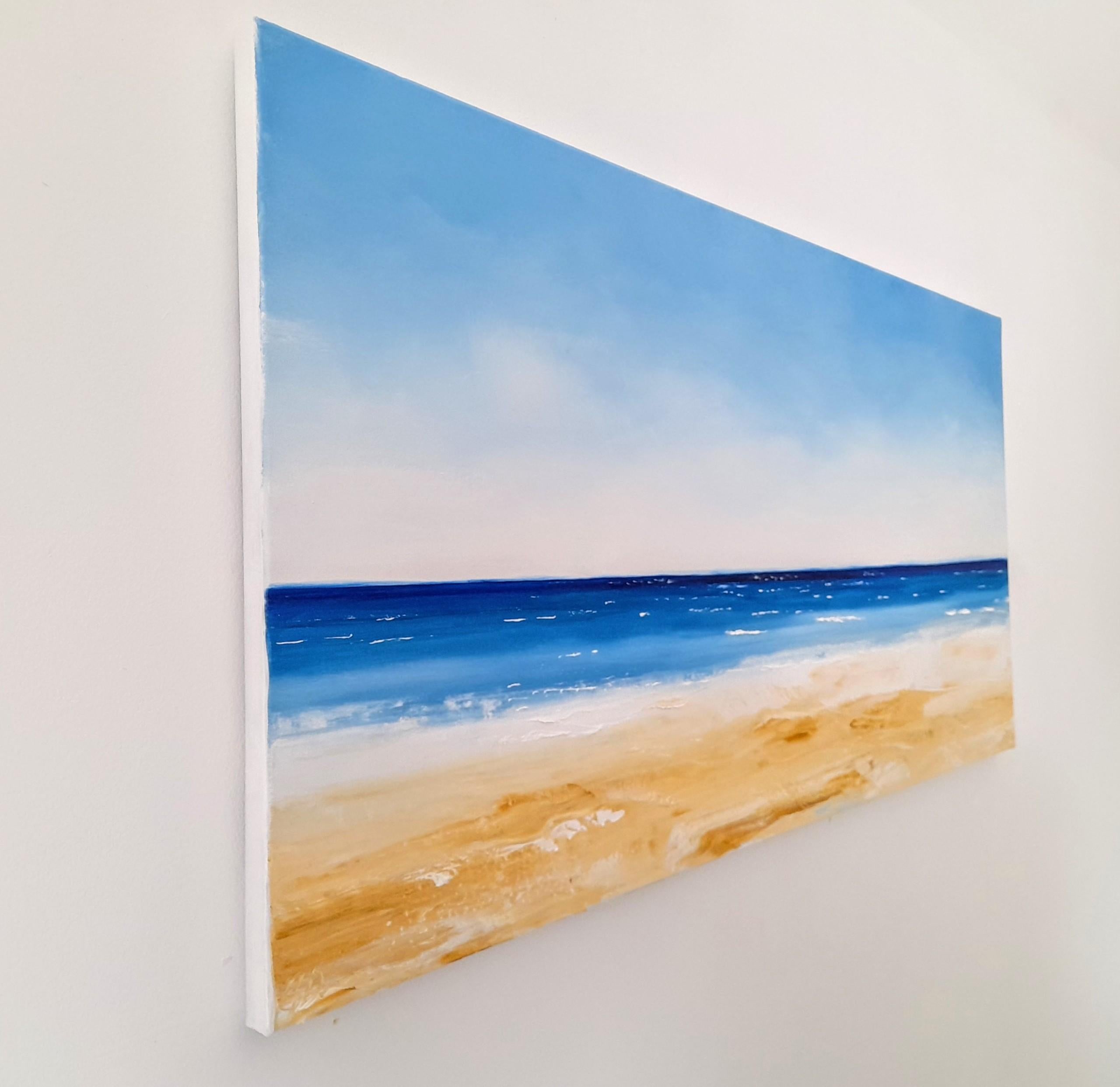 Refreshing Days at the Beach, seascape art, original art, affordable art For Sale 1
