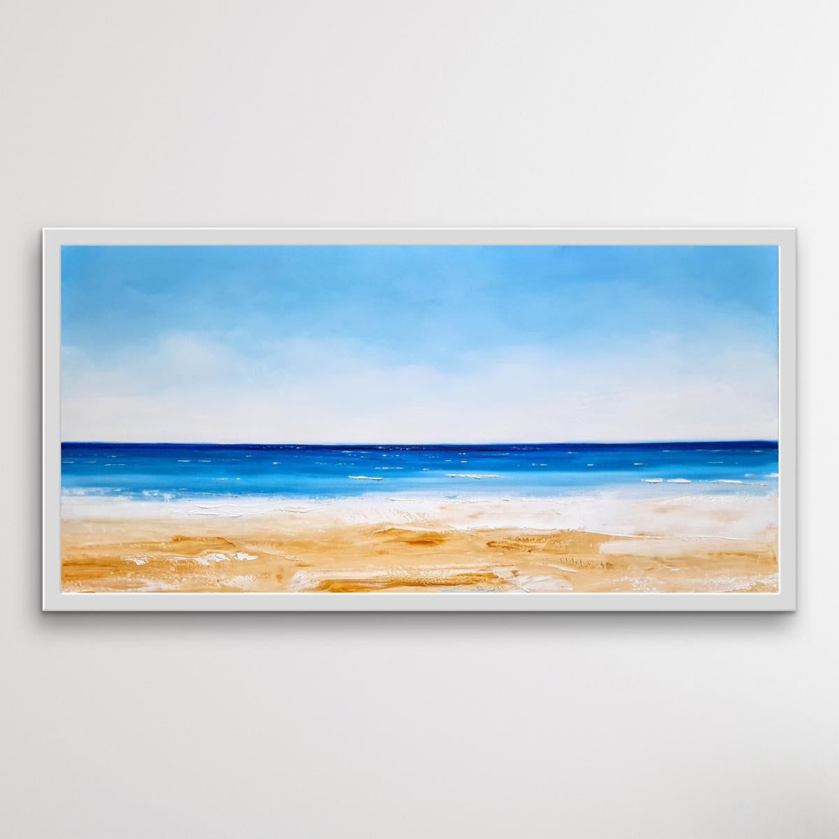 Refreshing Days at the Beach, seascape art, original art, affordable art For Sale 2