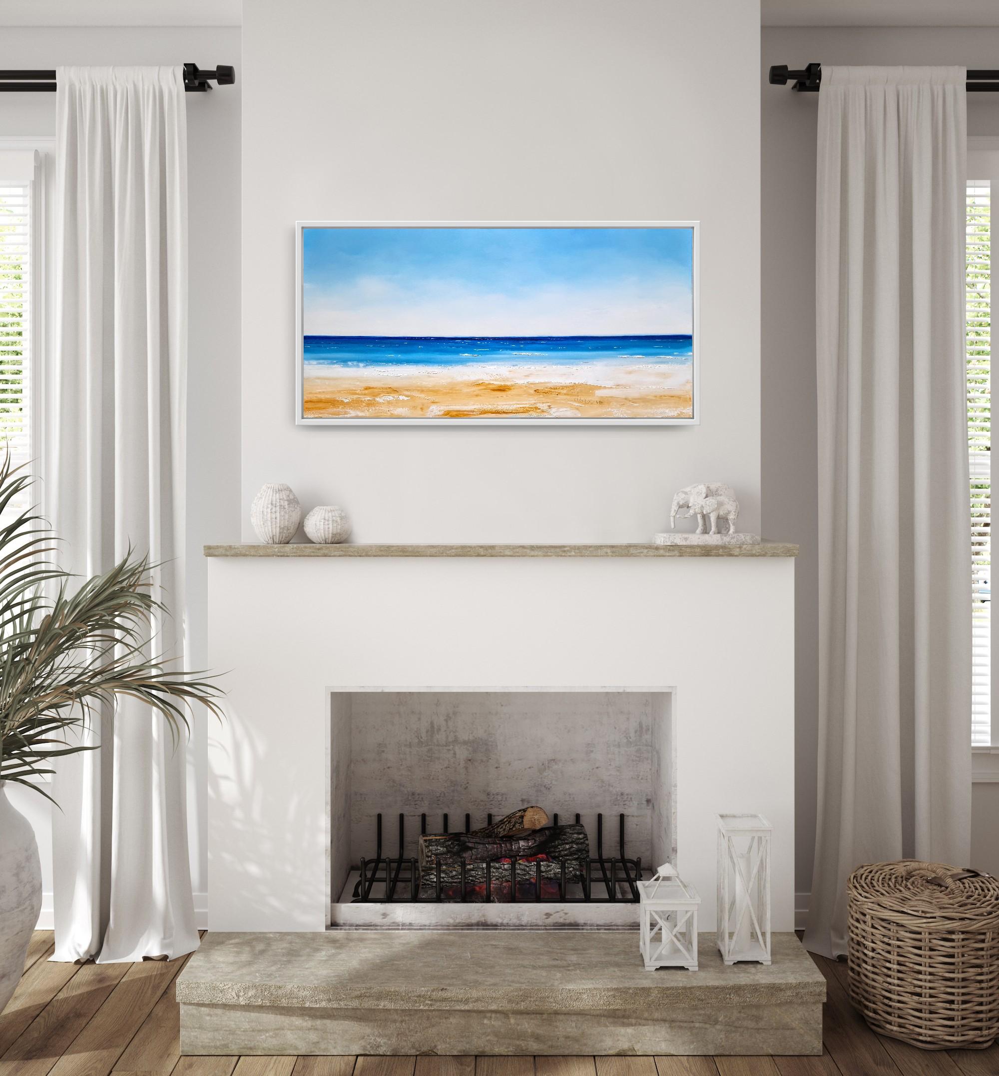Refreshing Days at the Beach, seascape art, original art, affordable art For Sale 3