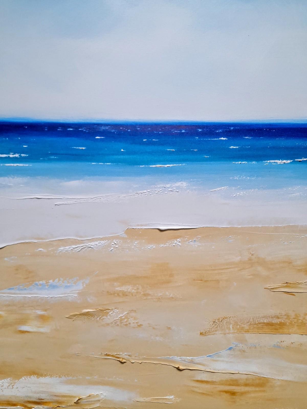 Serene Summer Days, Original Cornish Painting, Coastal Art, Seascape Painting For Sale 1
