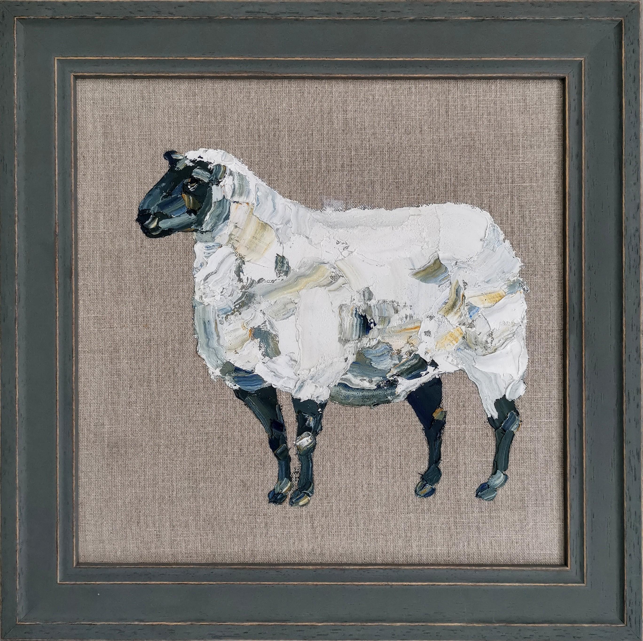 Pecora III, Dipinti di animali, Arte contemporanea, Pennellate ad impasto in vendita 5