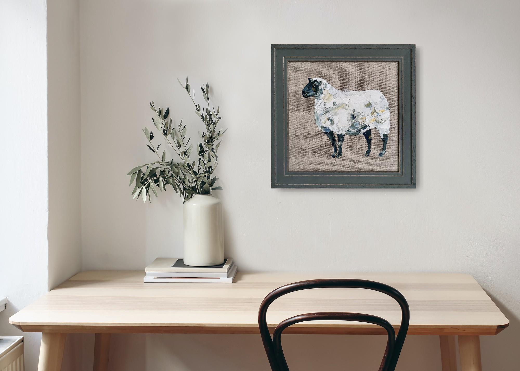 Pecora III, Dipinti di animali, Arte contemporanea, Pennellate ad impasto - Painting di Georgie Dowling