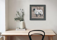 Sheep III, Animal Paintings, Contemporary Art, Impasto Brushstrokes