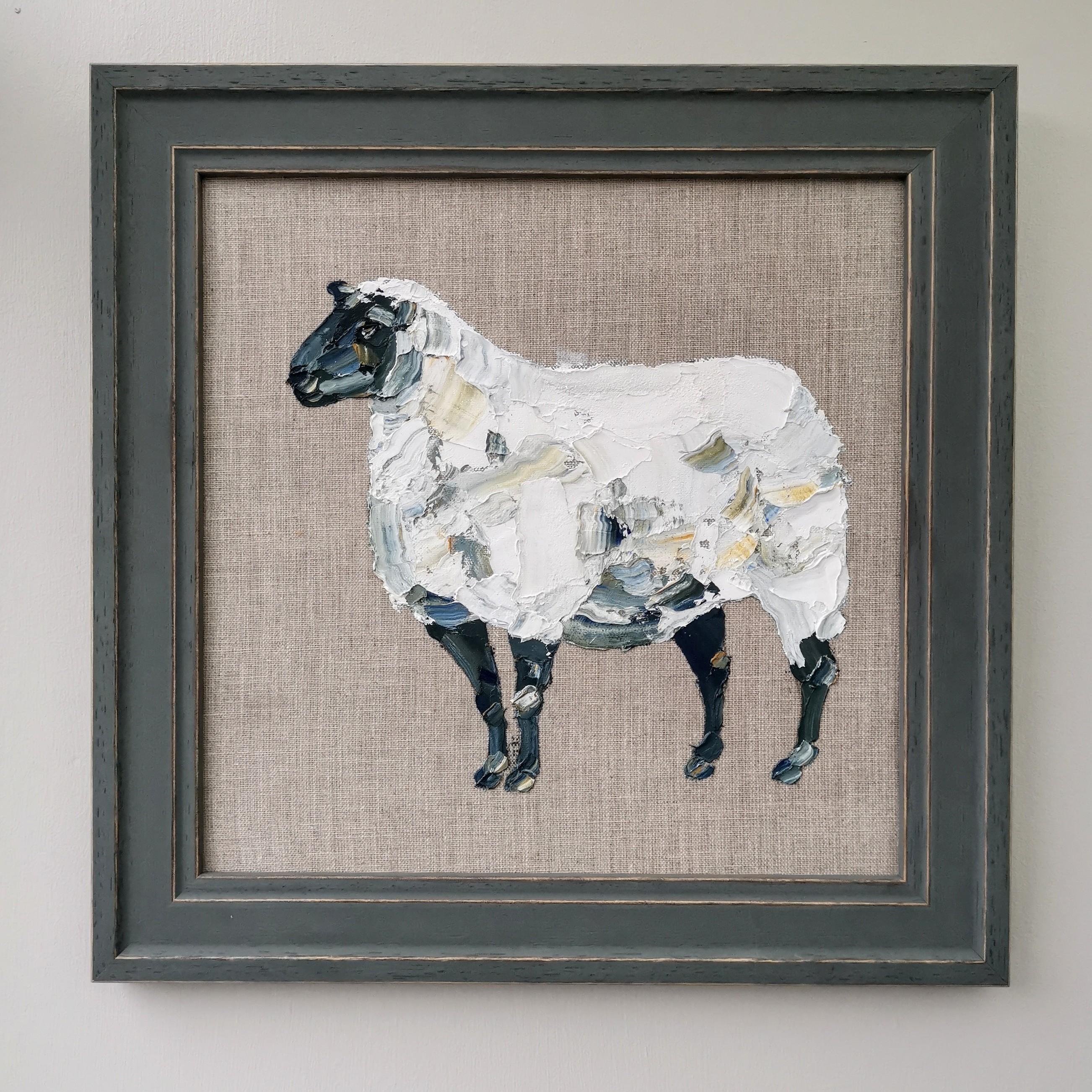 Pecora III, Dipinti di animali, Arte contemporanea, Pennellate ad impasto in vendita 2