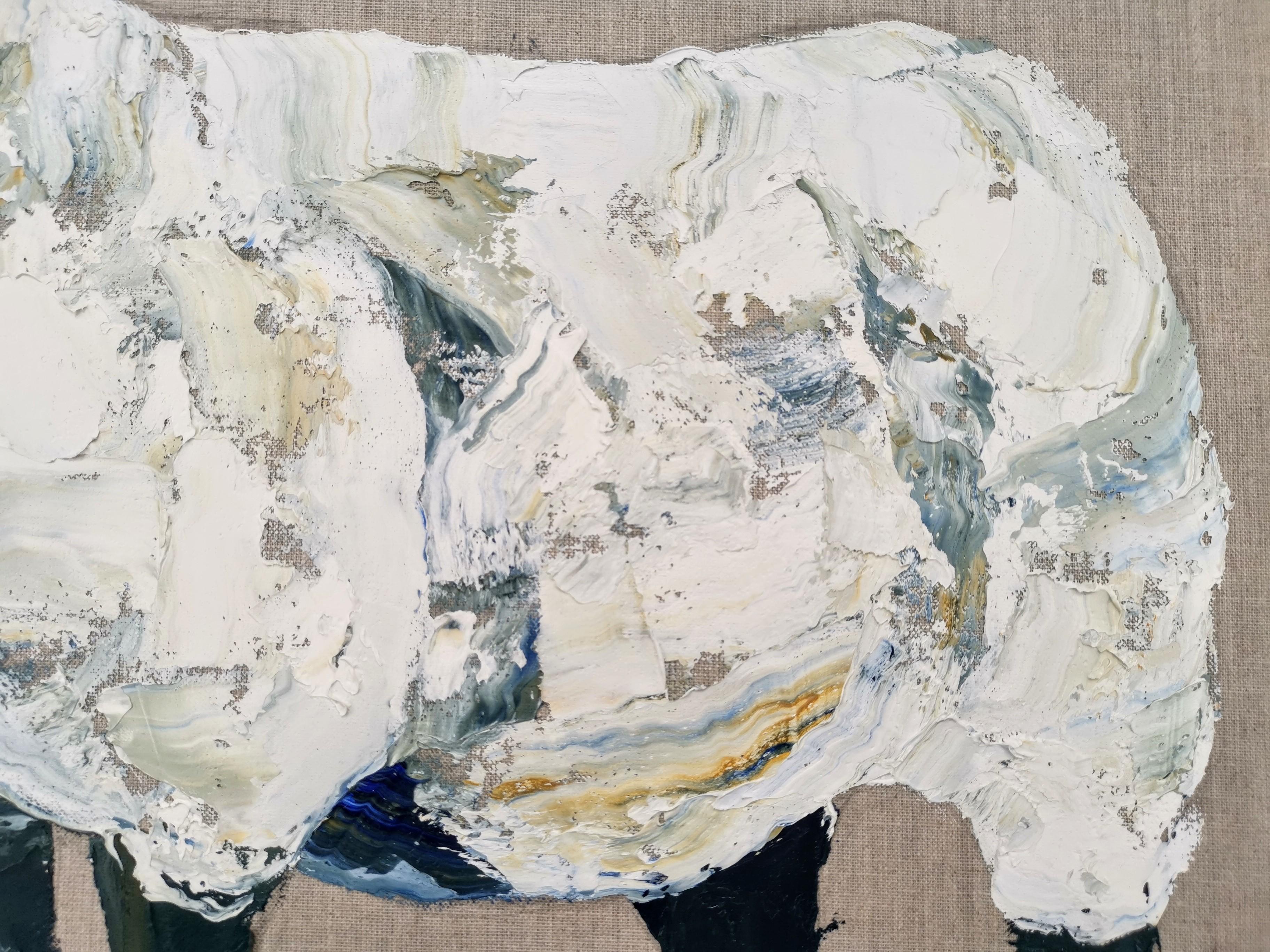 Oveja IV, Pintura original, Arte animal, Contemporáneo, Pincelada de Impasto, Granja en venta 6