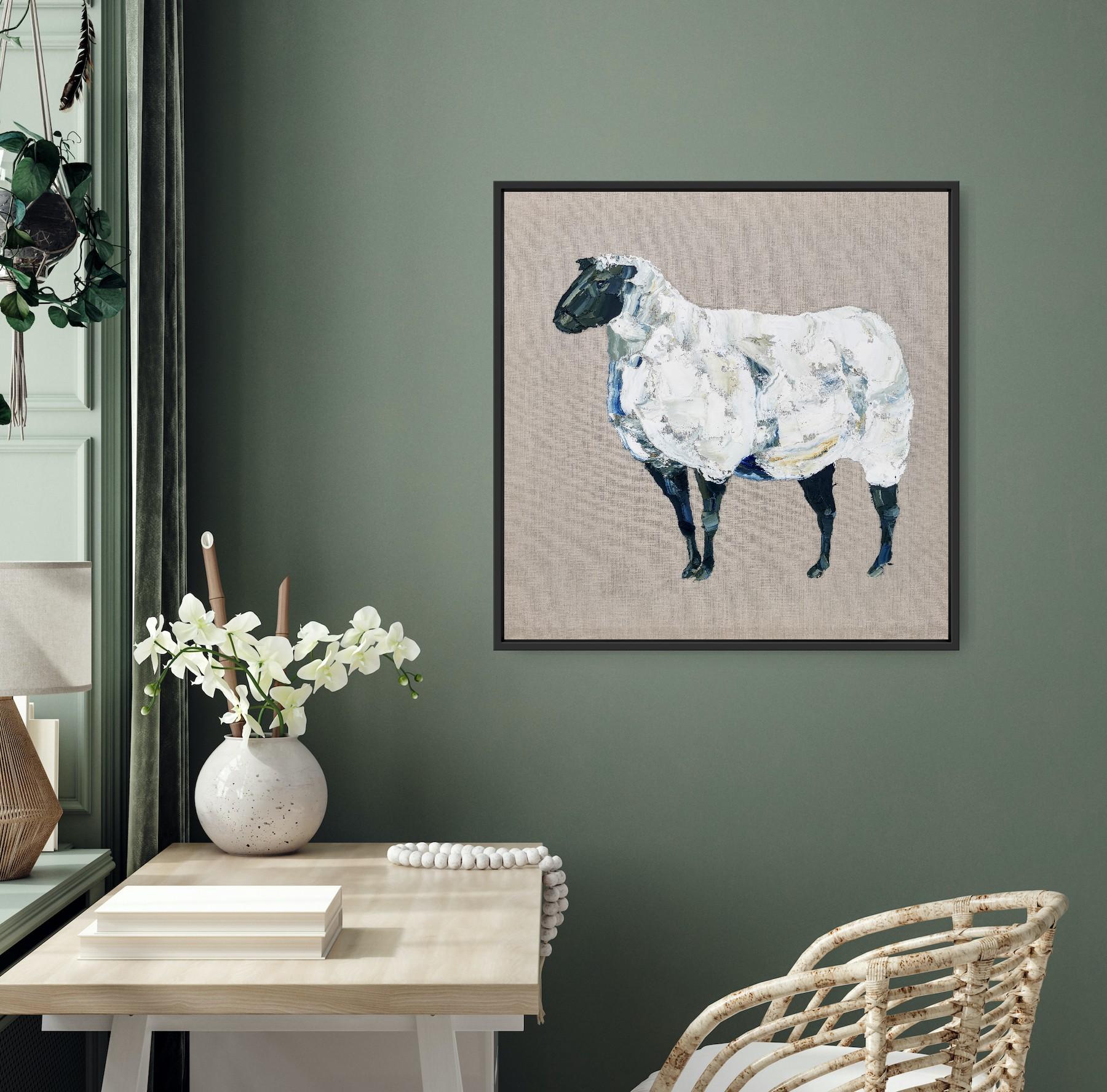 Oveja IV, Pintura original, Arte animal, Contemporáneo, Pincelada de Impasto, Granja en venta 3