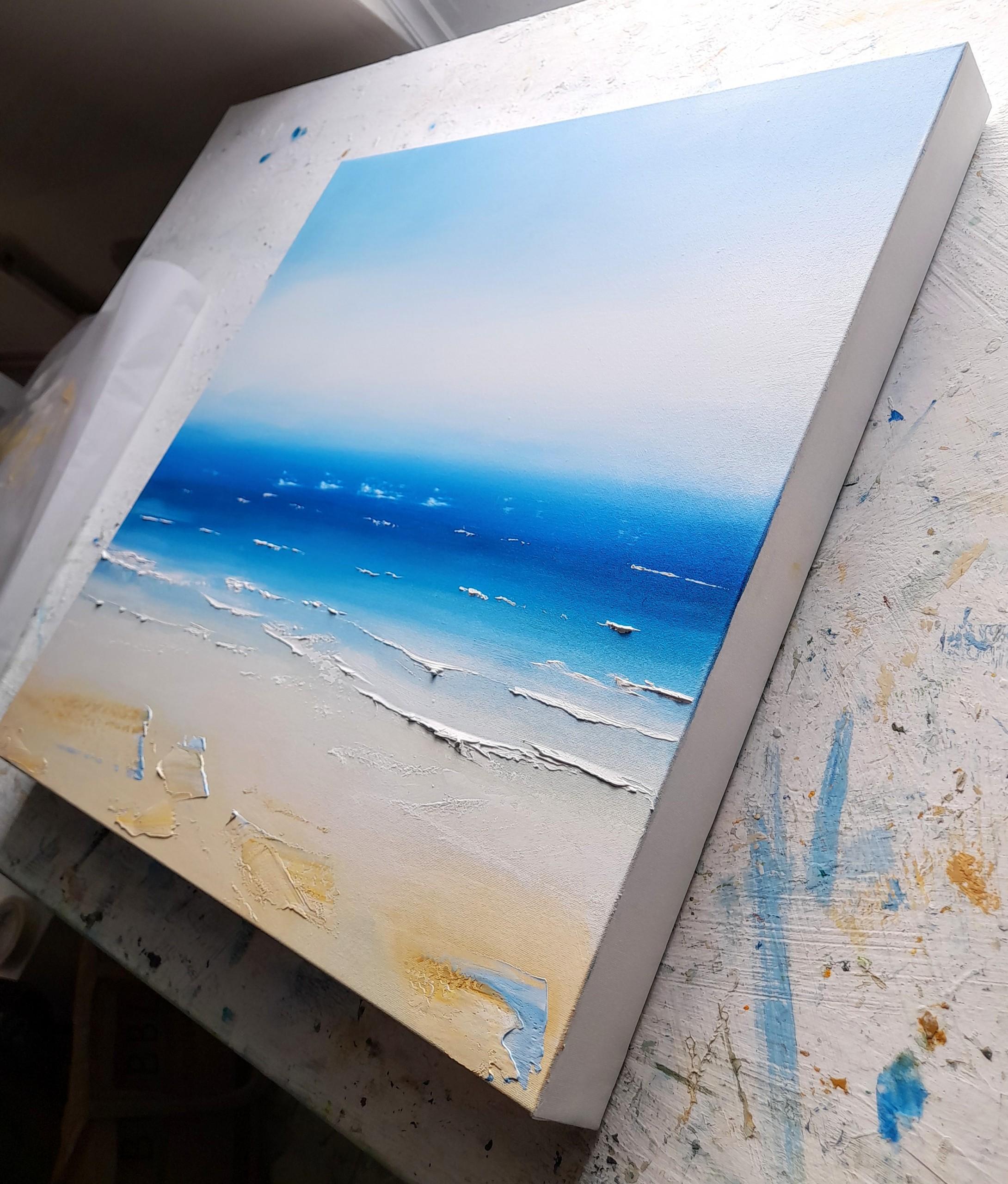 Horizonte centelleante con pintura al óleo sobre lienzo, pintura de Georgie Dowling en venta 3