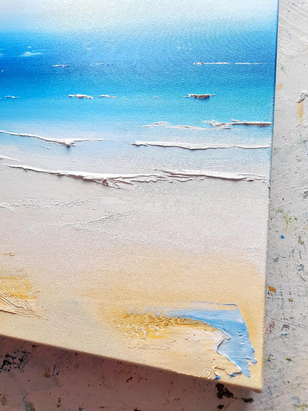 Horizonte centelleante con pintura al óleo sobre lienzo, pintura de Georgie Dowling en venta 5