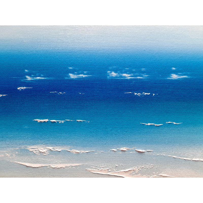 Horizonte centelleante con pintura al óleo sobre lienzo, pintura de Georgie Dowling en venta 6